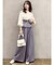 ウエストペプラムワイドパンツ