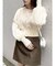 パールボタンカーデニットトップス