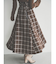 ビッグカラーチェックコルセットワンピース