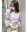 フリルアソートリボン長袖ブラウス