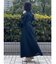 オープンショルダーデニムステッチワンピース