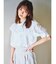 フリルリボン2WAY5分袖ブラウス
