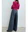 ダブルハイウエストワイドデニムパンツ