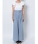 ダブルハイウエストワイドデニムパンツ