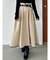 バイカラータックボリュームスカート