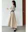 バイカラータックボリュームスカート