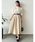 バイカラータックボリュームスカート