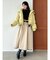 バイカラータックボリュームスカート