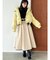 バイカラータックボリュームスカート