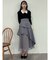 アシメティアードプリーツスカート