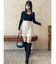 バッククロスカーデタイトトップス