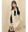 バッククロスカーデタイトトップス