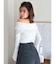 ツイストクロスニットトップス
