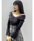 ツイストクロスニットトップス