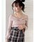 ツイストクロスニットトップス