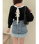 アシメウエストデニムミニスカート