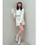 アシメウエストデニムミニスカート