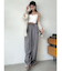 【WEB限定】サス付サテンテーパードパンツ