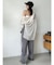 【WEB限定】サス付サテンテーパードパンツ