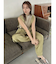 【WEB限定】サス付サテンテーパードパンツ