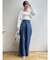 フロントホックデニムワイドパンツ