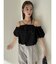 オフショルジャカードトップス