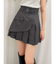 レイヤードプリーツミニスカート