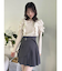 レイヤードプリーツミニスカート