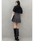 レイヤードプリーツミニスカート