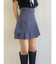 レイヤードプリーツミニスカート
