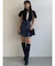 レイヤードプリーツミニスカート