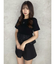 バックリボンビジューペプラムTシャツ