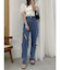 スリットリボンデニムパンツ