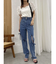 スリットリボンデニムパンツ