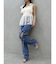 スリットリボンデニムパンツ