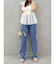 スリットリボンデニムパンツ
