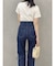 スリットリボンデニムパンツ