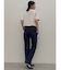 スリットリボンデニムパンツ