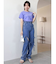 スリットリボンデニムパンツ