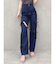 スリットリボンデニムパンツ