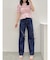 スリットリボンデニムパンツ