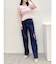 スリットリボンデニムパンツ