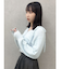 ミニシャギーラメニットカーデトップス