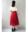 モチーフボリュームフレアスカート