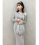 ワンショルリボンナローニットワンピース