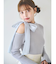 ワンショルリボンニットトップス