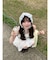 ギャザーリボンミニワンピース