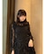 ギャザーリボンミニワンピース