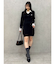 シャツレイヤードケーブルニットワンピース