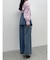 レイヤードワイドデニムパンツ